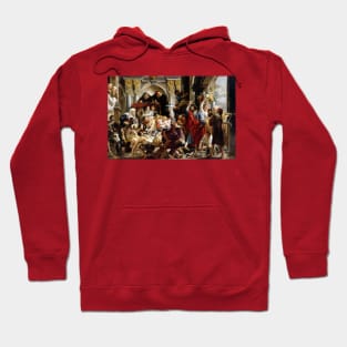 Jesus Driving The Merchants From The Temple by Jacob Jordaens Hoodie